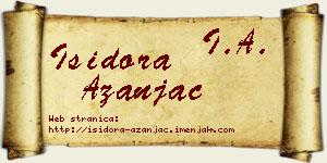 Isidora Azanjac vizit kartica